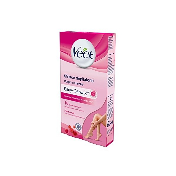 Veet Bandes pour jambes, bras, aisselles et bikini, lot de 16 bandes