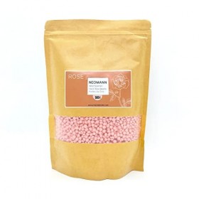 NEOMANN perles de cire pour lépilation 500g au parfum de Rose-Cire dure pour une épilation sans douleur-pour tous les appare
