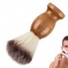 Ncheli Rasage Brush,blaireau 100% pur blaireau Brosse Blaireau de Rasage Brosse de Rasage Pratique Purs avec Manche en Bois