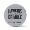 Hawkins & Brimble Crème à raser 100 ml – Savon à barbe pour homme – Bonne mousse | Parfum léger et agréable Crème à raser 