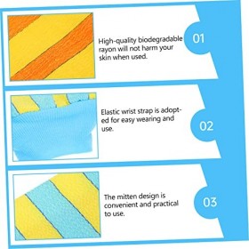 FOMIYES 4 Pièces Gants De Bain Épurateur De Corps Gants DÉpurateur De Douche Gants De Douche Gants Exfoliants Pour Le Corps 