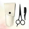 FOMIYES 3 Pièces Ensemble Ciseaux À Barbe Ciseaux Professionnels Pour Poils Du Visage Et Peigne Ciseaux À Barbe Avec Pochette