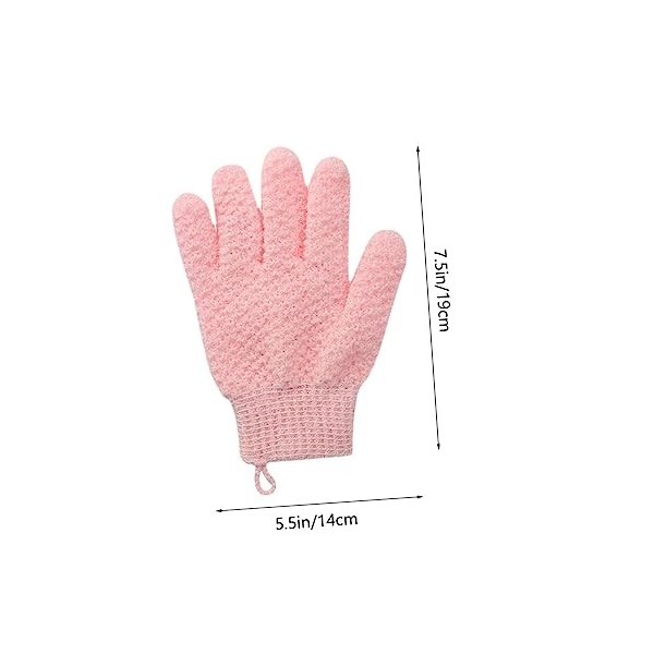 FRCOLOR Lot de 4 gants de bain exfoliants pour le corps - Gants de bain - Laveur de visage - Gant de massage pour le dos - Ga