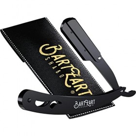 BartZart Shabo Rasoir avec système de lames interchangeables I Rasoir premium en acier inoxydable incl. Etui I rasoir homme I
