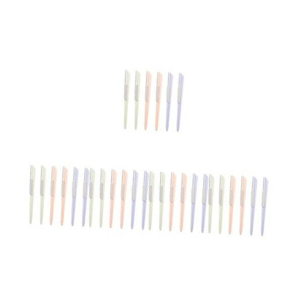 minkissy 6 Pcs En Acier Inoxydable Sourcil Visage Rasoir Shapers Sourcils Cheveux Rasoirs Sourcil Visage Rasoir Visage Rasoir