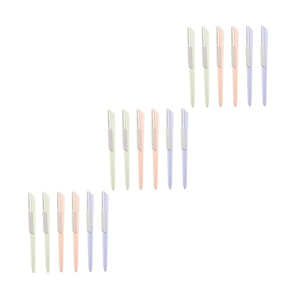 minkissy 6 Pcs En Acier Inoxydable Sourcil Visage Rasoir Shapers Sourcils Cheveux Rasoirs Sourcil Visage Rasoir Visage Rasoir