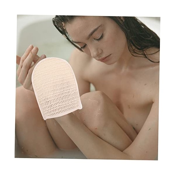 ADOCARN 2 Pièces Gants Exfoliants De Bain En Loofah En Coton Gants Exfoliants De Bain Gants De Bain En Nid DAbeille Gant De 