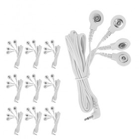 Câble Délectrode DC 2.5mm, 10 Pièces, pour Machine de Massage Numérique, Durable et Pratique, Favorise la Circulation Sangui