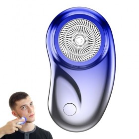 Mini rasoir à barbe – Imperméable à leau Chargé par USB – Maille double boucle, utilisation humide et sèche, accessoires de 