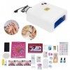 Kaichenyt Kit complet doutils gel UV comprenant des bijoux en strass et des tampons de nail art pour studio débutant profess