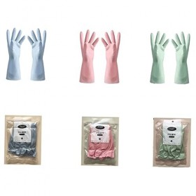 Mobestech 3 Paires De Gants Pour Le Nettoyage Gants En Plastique Gants En Latex Gants De Vaisselle Gants Imperméables Gants E