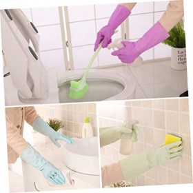 Mobestech 3 Paires De Gants Pour Le Nettoyage Gants En Plastique Gants En Latex Gants De Vaisselle Gants Imperméables Gants E