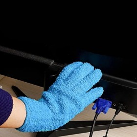 Mobestech 4 Pièces Gants en Fibre Gants De Nettoyage des Plantes Gants De Miroirs Propres Gants DÉpoussetage Automatique Mit