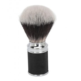 Brosse à Barbe, Blaireau, Poils en Nylon Doux, Poignée Ergonomique en Alliage Daluminium, pour Crème à Barbe pour Hommes, Au