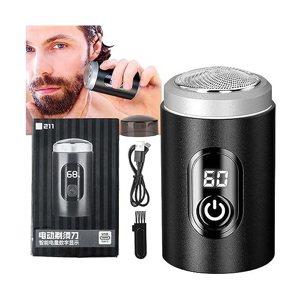 Rasoir étanche pour hommes | Rasoir électrique rechargeable avec tête amovible | Fournitures de soins de la peau pour hommes 