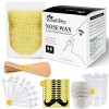 Nose Wax Kit de cire pour le nez pour hommes et femmes, 100 g de cire pour les poils du nez, 20 applicateurs à pointe sûre, 1