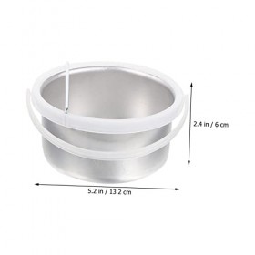 COHEALI 2 Pièces Petit Pot De Cire Chauffe-Cire En Étain Pot Intérieur Pour Bol DÉpilation Pot De Cire Remplacement Étain Ou