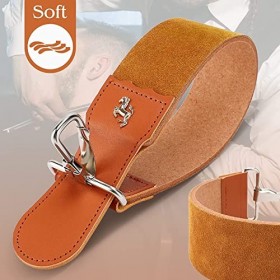 Cuir Courroie de Barbier Droit Rasoir Pliable Couteau Rasoir Aiguiseur Ceinture