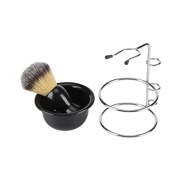 Ensemble de Rasoir 4 en 1, Kit de Rasage Manuel, Ensemble de Blaireau de Rasage, Salle de Bain au Toucher Doux pour Les Homme