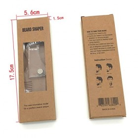 FOMIYES 2 Pièces Modèle De Mise En Forme De Barbe Pour Poils Du Visage Peigne Barbe Shaper Peigne De Toilettage Pour Barbe Ou