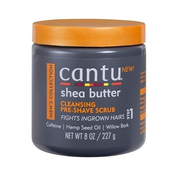 Cantu shea butter mens scrub cleaning pre-shave 8oz/227g