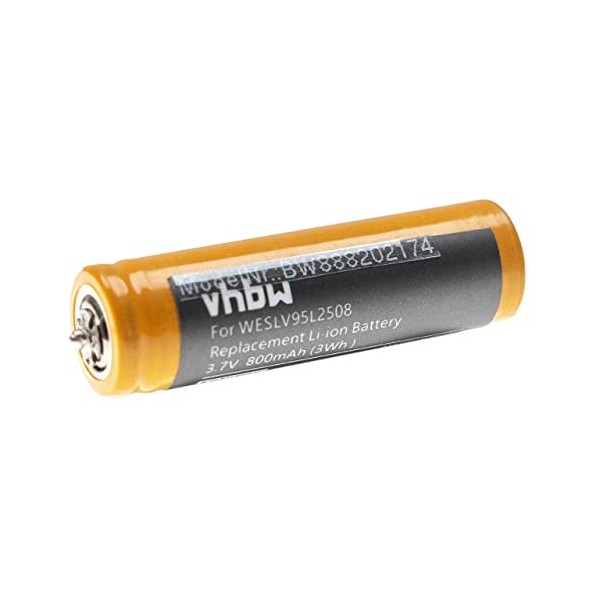 vhbw Batterie Remplacement pour Panasonic WES8163L2505, WESLV95L2508, WESLV95L2509 pour Rasoir Tondeuse électrique 800mAh, 3