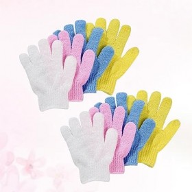 FOMIYES 16 Pièces Gants De Gommage Pour Le Corps Gants De Bain Exfoliants Gants De Lavage De Bain Serviettes De Sol Serviette