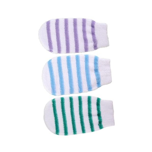 FRCOLOR 3 Pièces Mitaines De Bain Femmes Visage Mitaines Luffa Gants Gommage Massage Pour Éponge Gommage Peau Nettoyage Douch