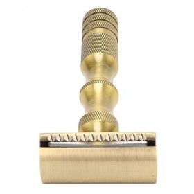 Tondeuse à Barbe Manuelle, Lames Remplaçables à Double Bord Empêchant le Glissement, Outil de Coupe de Barbe pour Hommes en T