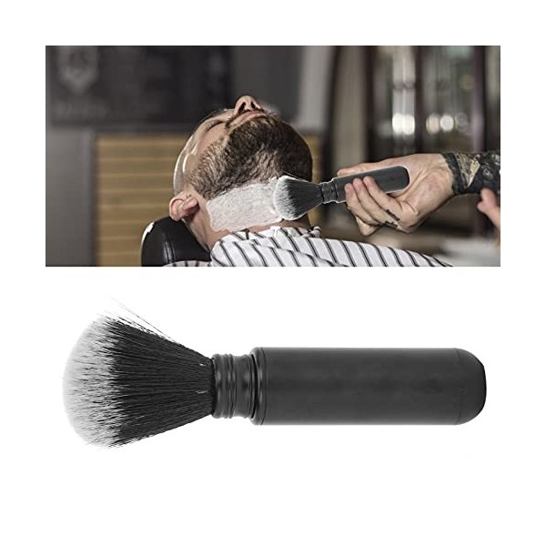 Blaireau de Rasage, Blaireau à Barbe pour Hommes, Poils en Nylon Moussants, Adoucit la Barbe, élimine les Résidus, Design élé