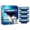 Gillette Mach3 Turbo Recharges De Lames De Rasoir Pour Homme, À 3 Lames, 4 Recharges De Lames, Lames Plus Résistantes Que L’A