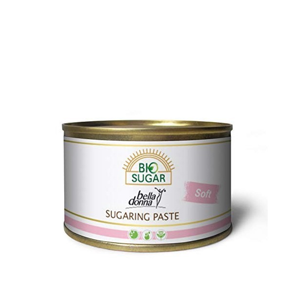 Bella Donna - Pâte pour Épilation à la Cire au Sucre « Soft », 550 g 100 % Naturel - Douceur Soyeuse sur tous Types de Peau