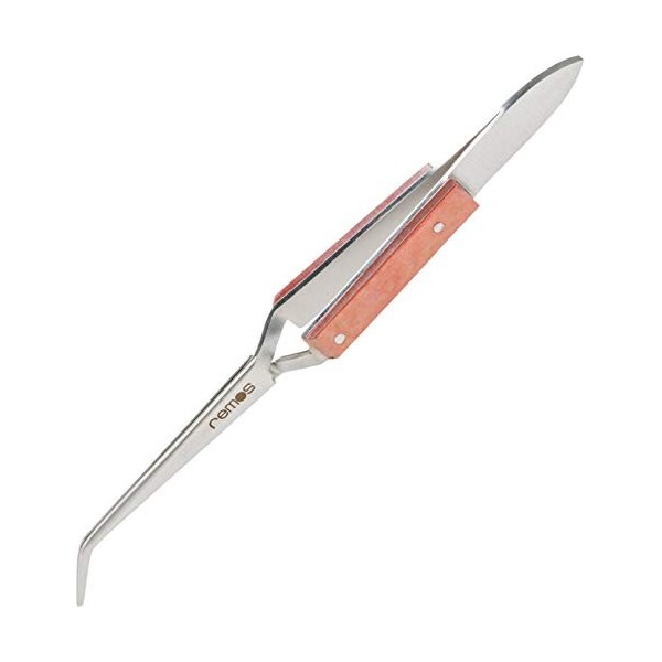 remos® Précelle à souder - Pointe courbe - Inox - 17 cm