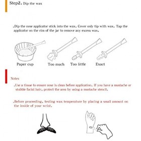 Dciustfhe Lot de 60 bâtonnets applicateurs de cire pour nez, sourcils, nez et épilation