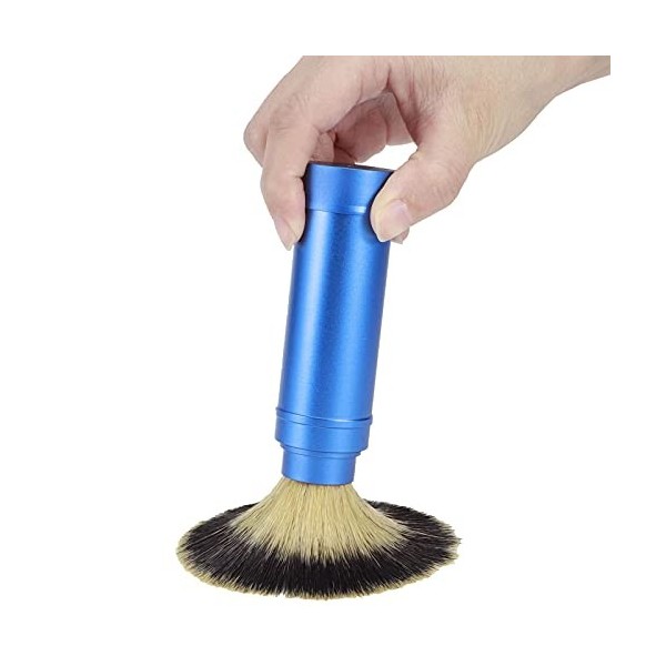 Hommes Brosse de Rasage Brosse à Barbe Portable Salon de Nettoyage du Visage Brosse Moussante Outil de Toilettage avec Poigné