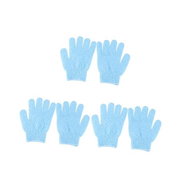 POPETPOP 6 Paires De Gants De Douche En Coton Blanc Gants Exfoliants Pour La Peau Gants Exfoliants Pour Le Visage Gant De Bai