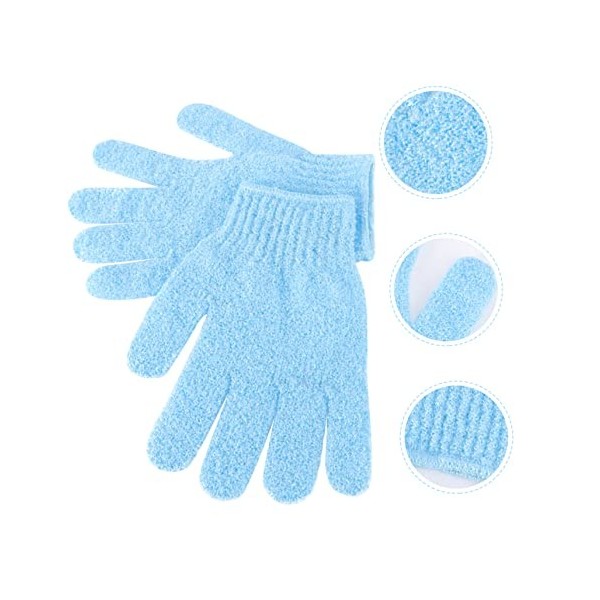 POPETPOP 6 Paires De Gants De Douche En Coton Blanc Gants Exfoliants Pour La Peau Gants Exfoliants Pour Le Visage Gant De Bai