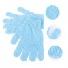 POPETPOP 6 Paires De Gants De Douche En Coton Blanc Gants Exfoliants Pour La Peau Gants Exfoliants Pour Le Visage Gant De Bai