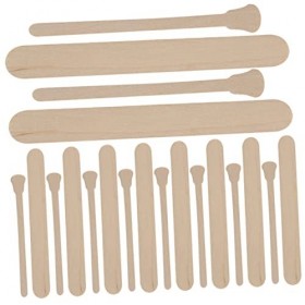FOMIYES 100 Pièces De Bois Ciré Accessoires Pour La Maison Applicateur De Cire En Vrac + Articles Outil De Démêlage Applicate