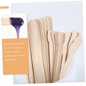 FOMIYES 100 Pièces De Bois Ciré Accessoires Pour La Maison Applicateur De Cire En Vrac + Articles Outil De Démêlage Applicate