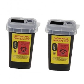 POPETPOP 2 Pièces Boîtes Lame Boîte De Rangement Conteneur DAiguille Poubelles De Stockage Portable Lames Distributeur Lames