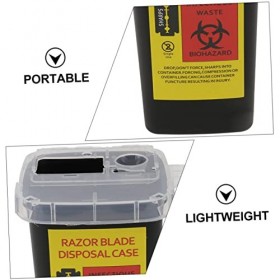 POPETPOP 2 Pièces Boîtes Boîte De Rangement De Lame Conteneur DAiguille DÉlimination Poubelles De Stockage De Barbier Conte