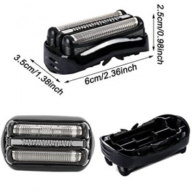 1 Pièce de Rechange Tête de Rasoir Electrique Rechange 21B Noire pour Rasoir Tête de Rechange Braun Series 3 Tête de Rasoir d