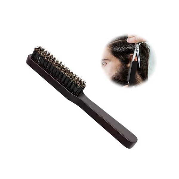 Brosse à Barbe Brosse à Barbe En Sanglier Brosse à Barbe et Moustache avec Poignée Pour Hommes En Bois Brosse à Barbe En Poil