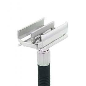 Haryali London Rasoir de sécurité à double tranchant pour homme – Rasoir de sécurité papillon – Poignée stable – Finition en 