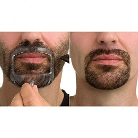 5 tailles de pochoirs de modèle de rasage de barbe de barbiche, rend le rasage de barbe de barbiche symétrique et parfait en 