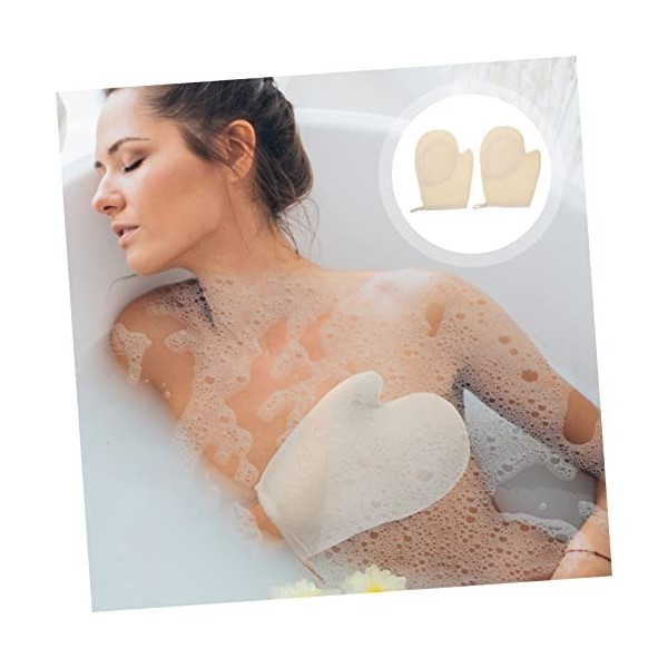 FOMIYES 2 Pièces Serviette De Bain Gants Douche Épurateur Femmes Bain Nettoyage En Profondeur Gant De Bain Gants De Toilette 