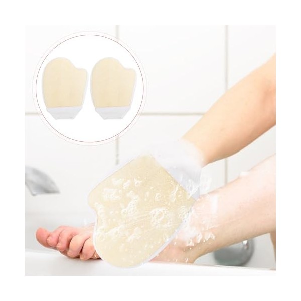 FOMIYES 2 Pièces Serviette De Bain Luffa Éponge Luffa Naturelle Éponge Exfoliants Luffa Gant Exfoliant Gant De Toilette Gant 