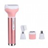 Rasoir électrique pour femme | Tondeuse à cheveux électrique Lady Shaver,Tondeuse bikini électrique multifonctionnelle 4 en 1