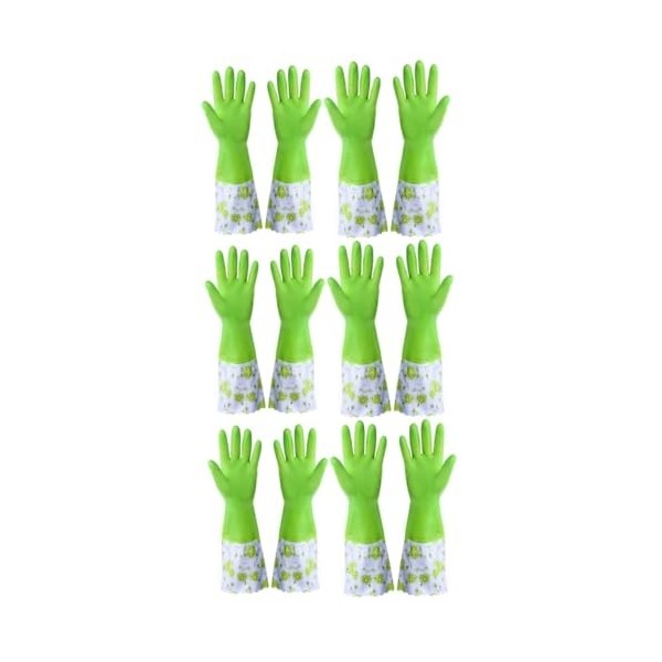 Mobestech 2 Paires De Gants En Latex Pour Travaux Ménagers Pour La Vaisselle Pour Le Nettoyage De Antidérapants Épais